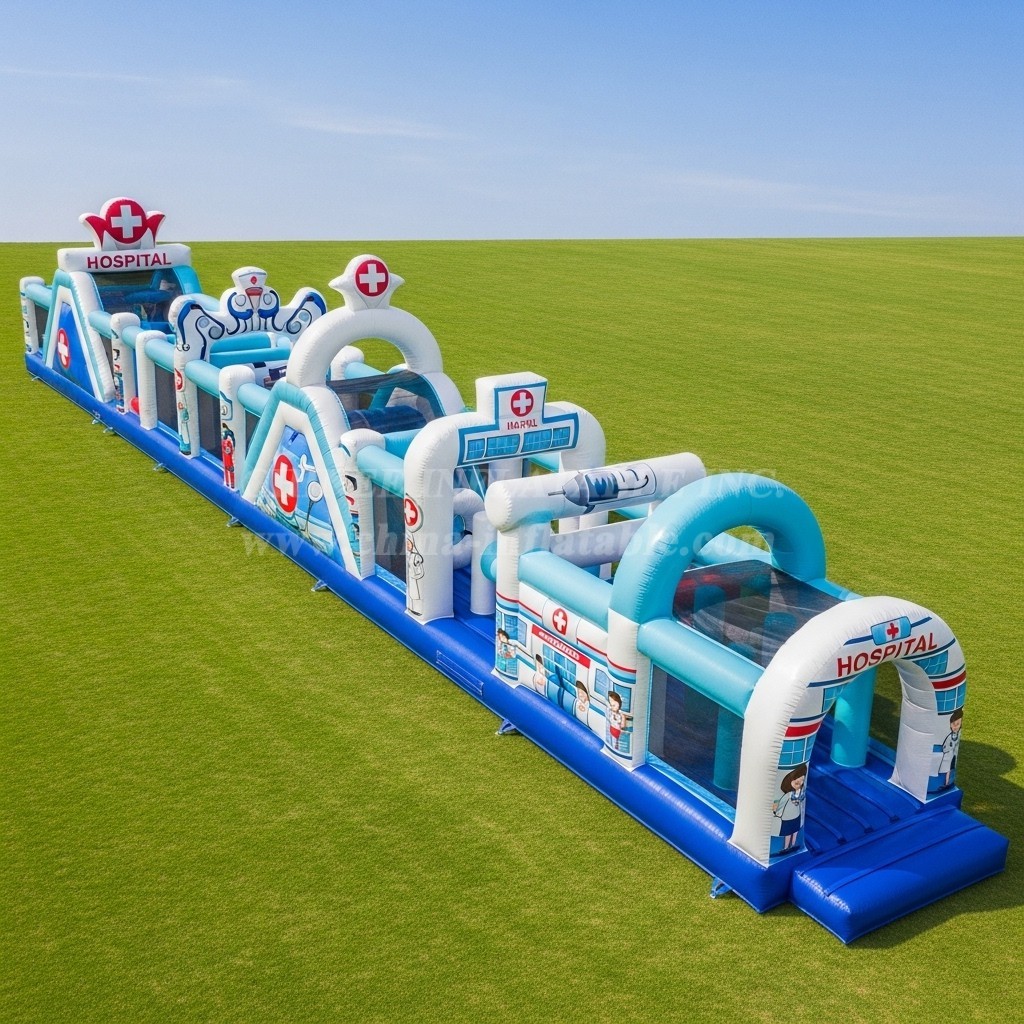 T7-3866 Hospital Theme Inflatable Obstacle Course