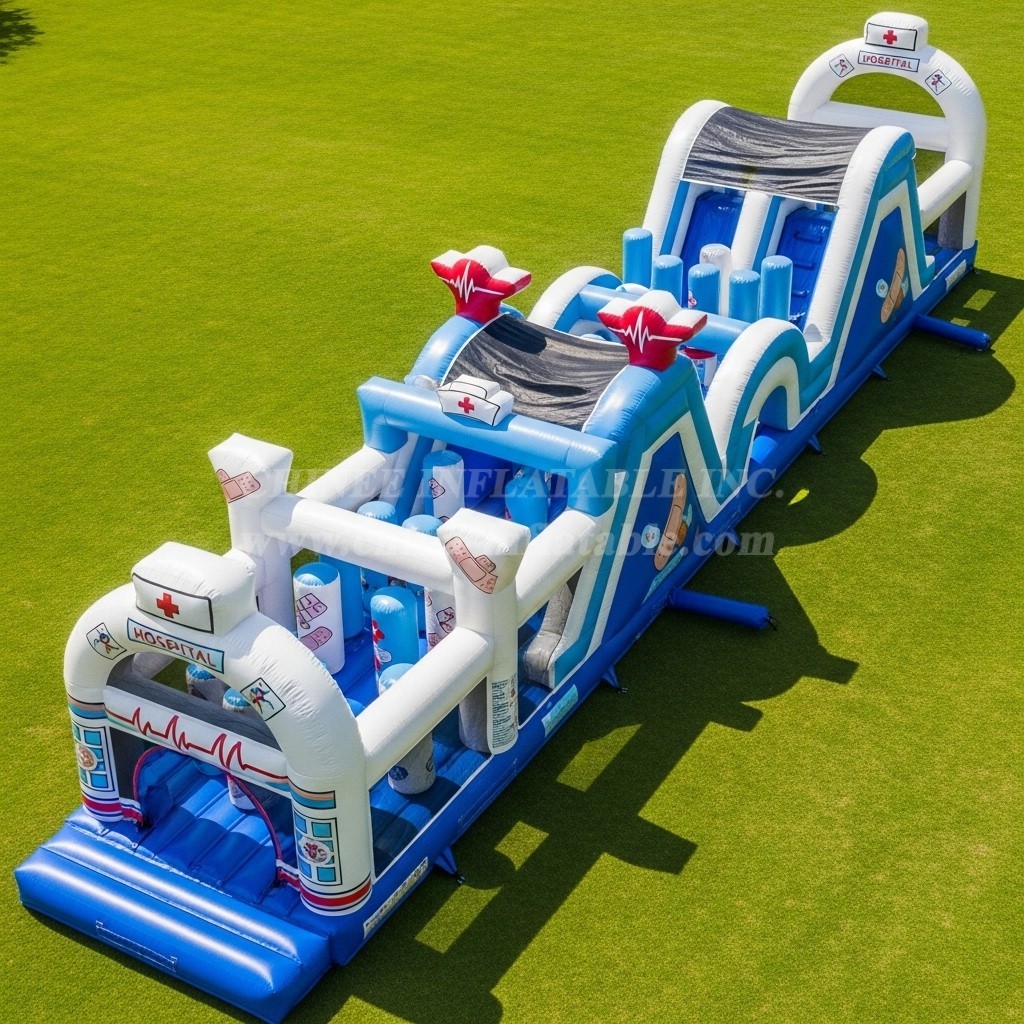 T7-3867 Hospital Theme Inflatable Obstacle Course