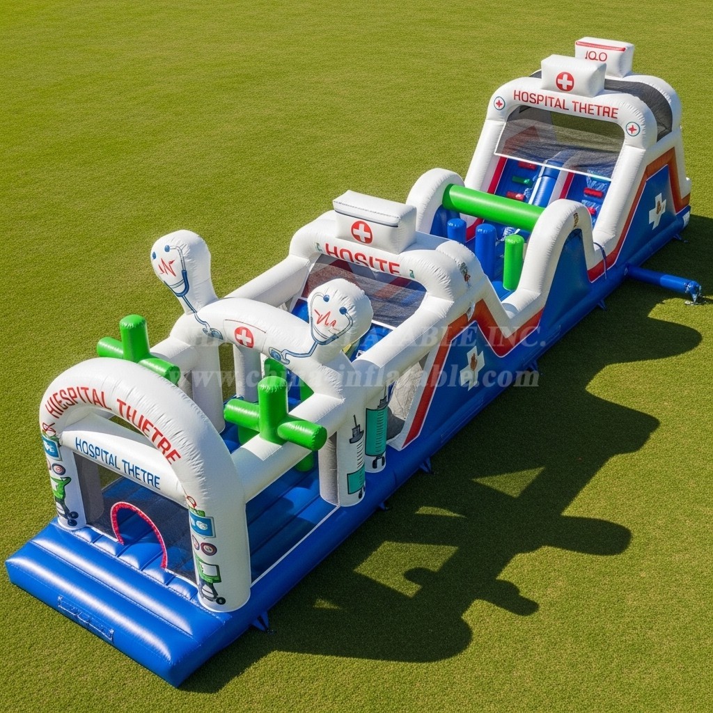 T7-3868 Hospital Theme Inflatable Obstacle Course