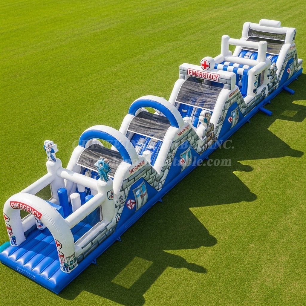 T7-3869 Hospital Theme Inflatable Obstacle Course