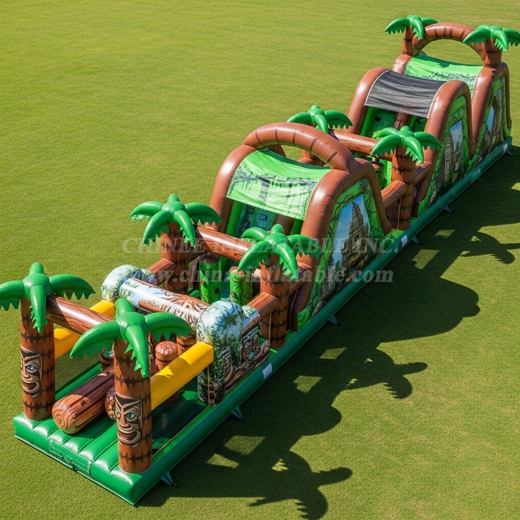 T7-3875 Jungle Theme Inflatable Obstacle Course