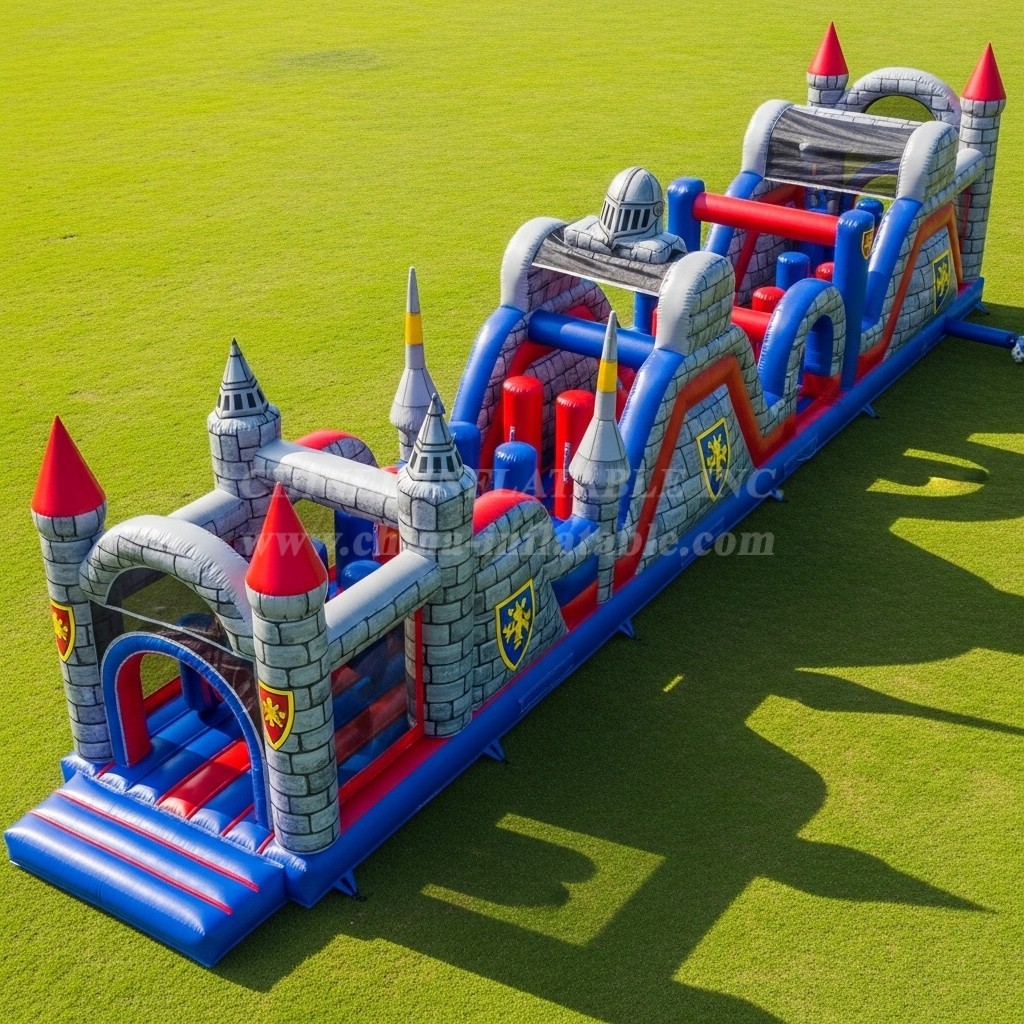 T7-3882 Knight Theme Inflatable Obstacle Course