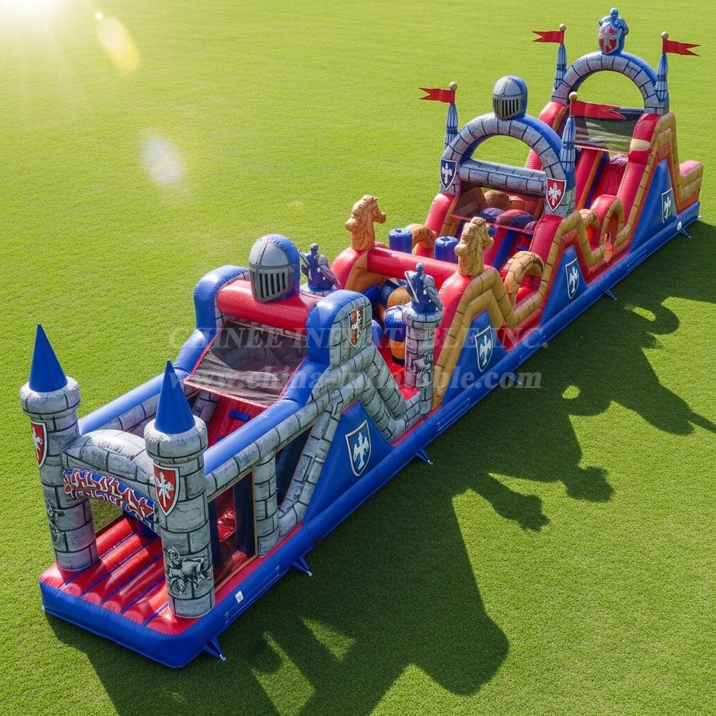T7-3884 Knight Theme Inflatable Obstacle Course