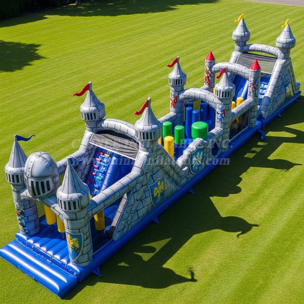 T7-3885 Knight Theme Inflatable Obstacle Course