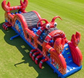 T7-3892 Lobster Theme Inflatable Obstacle Course