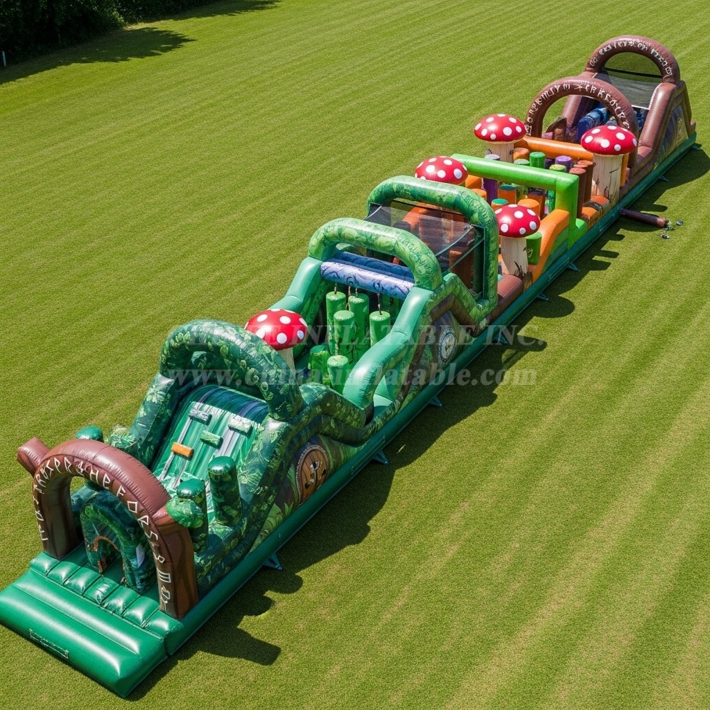T7-3897 Magic Forest Theme Inflatable Obstacle Course