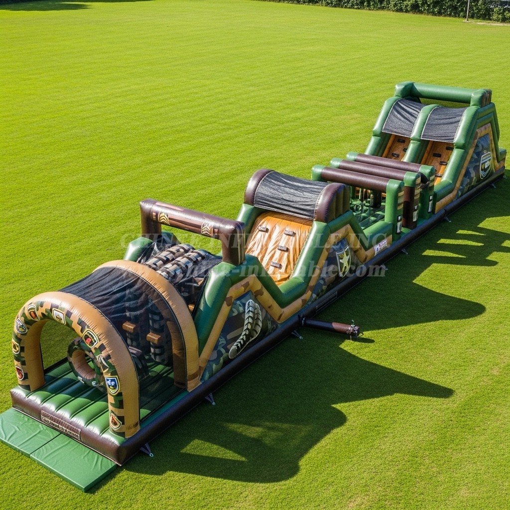 T7-3906 Military Style Theme Inflatable Obstacle Course