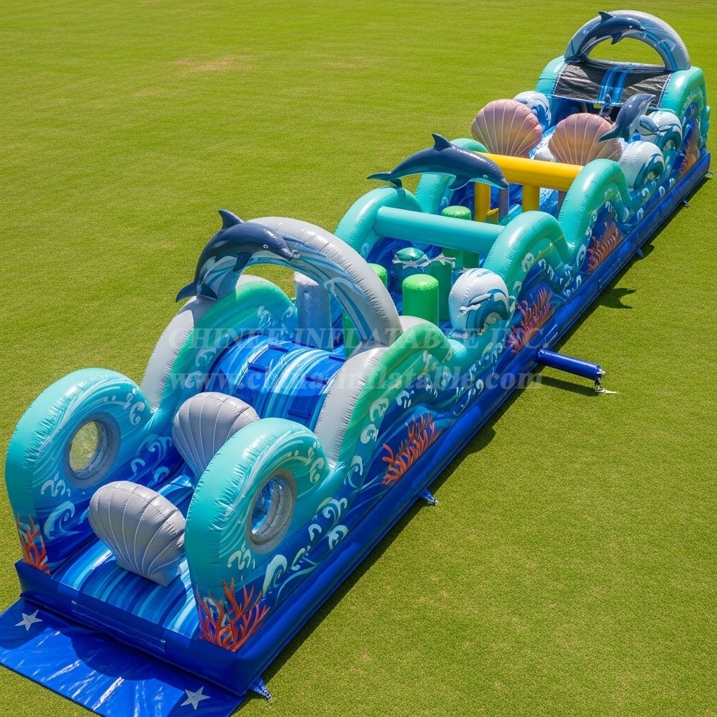 T7-3924 Ocean Theme Inflatable Obstacle Course