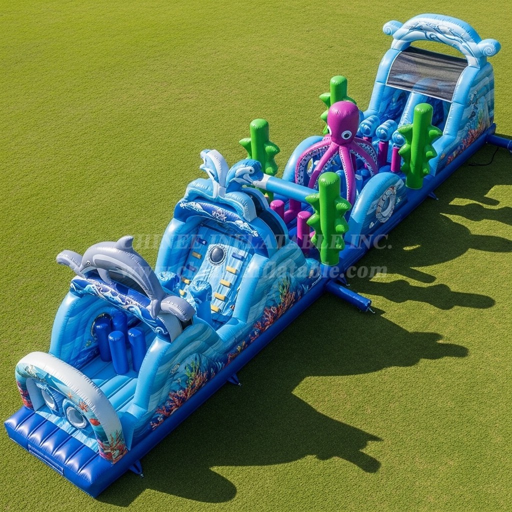 T7-3925 Ocean Theme Inflatable Obstacle Course