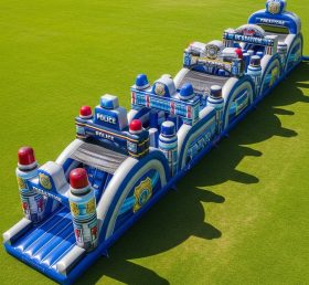 T7-3969 Police Station Theme Inflatable Obstacle Course
