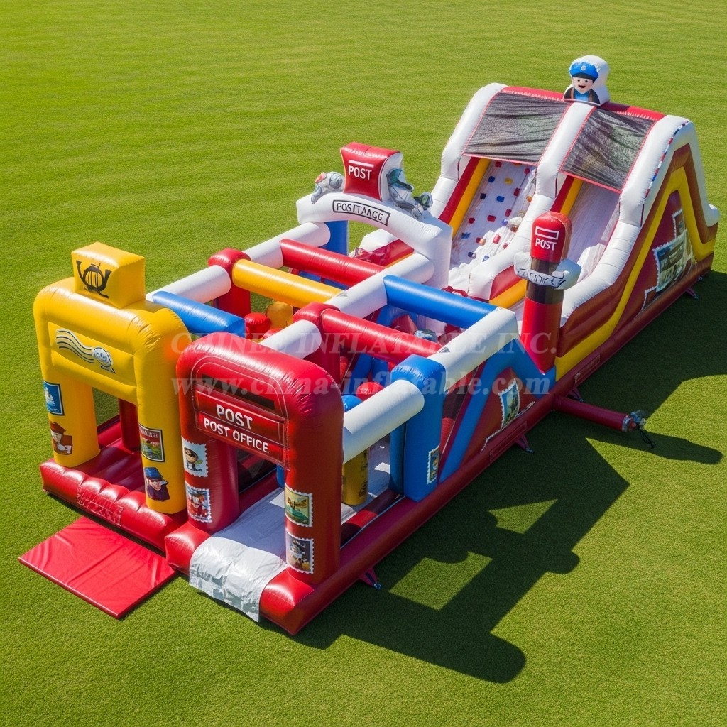 T7-3974 Post Office Theme Inflatable Obstacle Course
