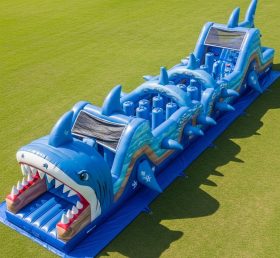 T7-3994 Shark Theme Inflatable Obstacle Course
