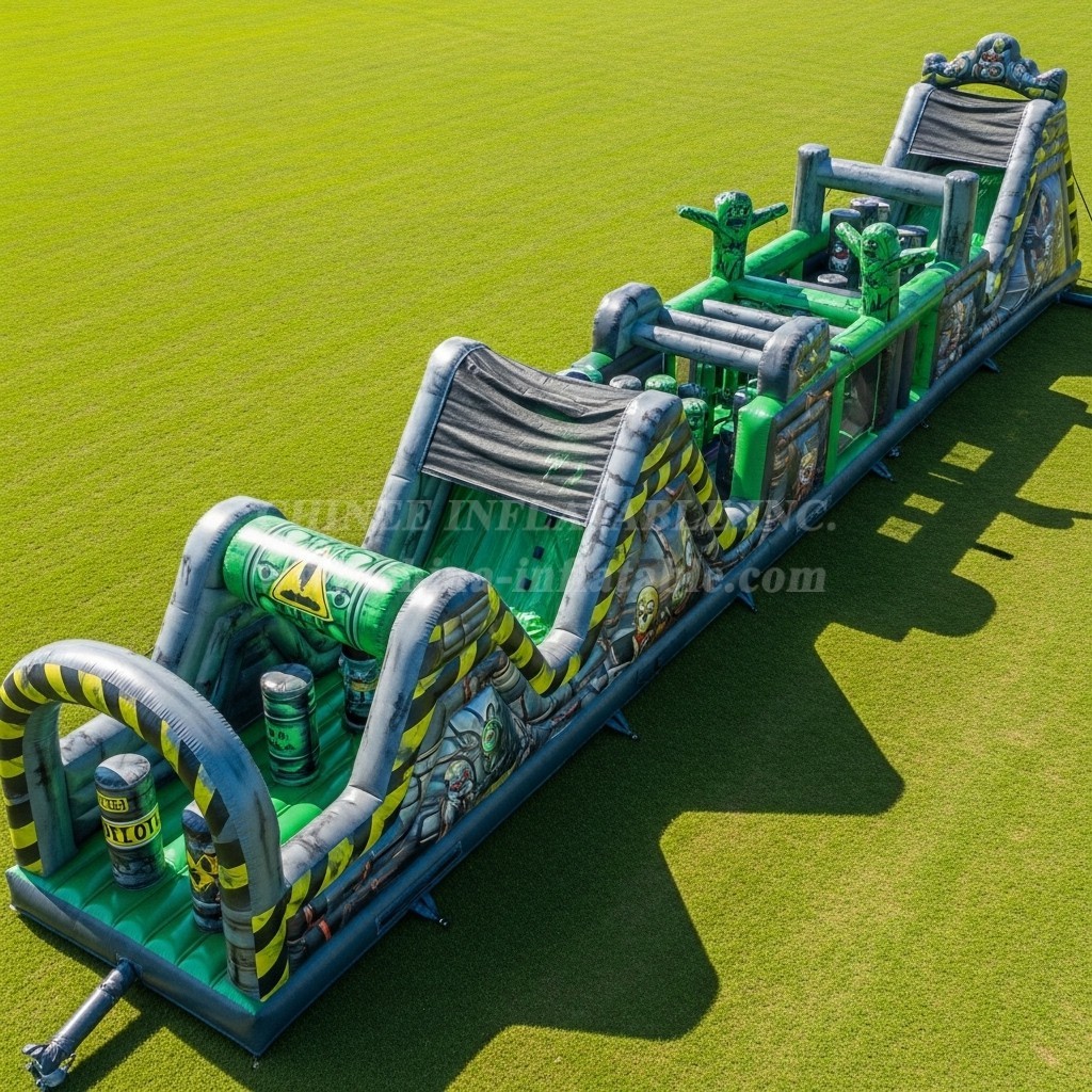 T7-4032 Toxic Theme Inflatable Obstacle Course
