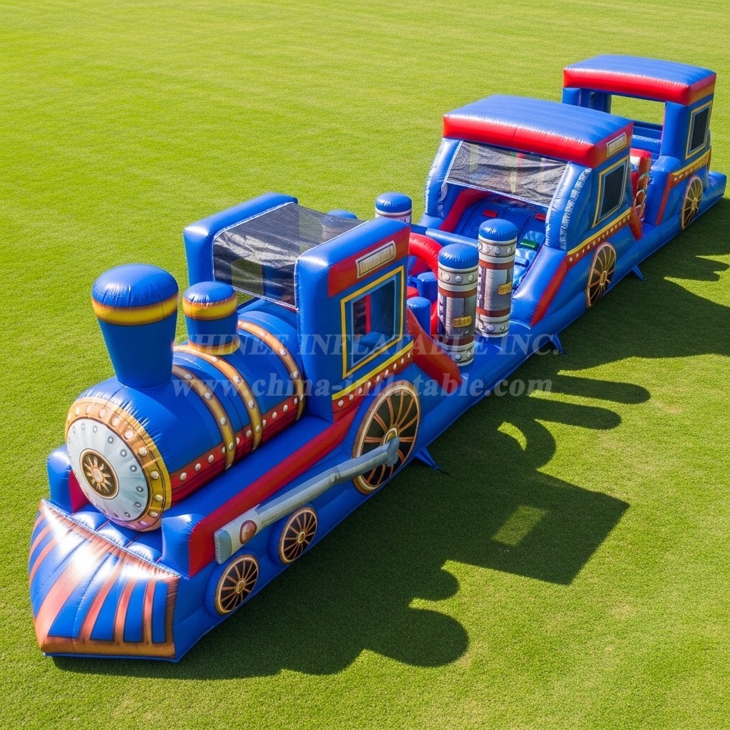 T7-4033 Train Theme Inflatable Obstacle Course