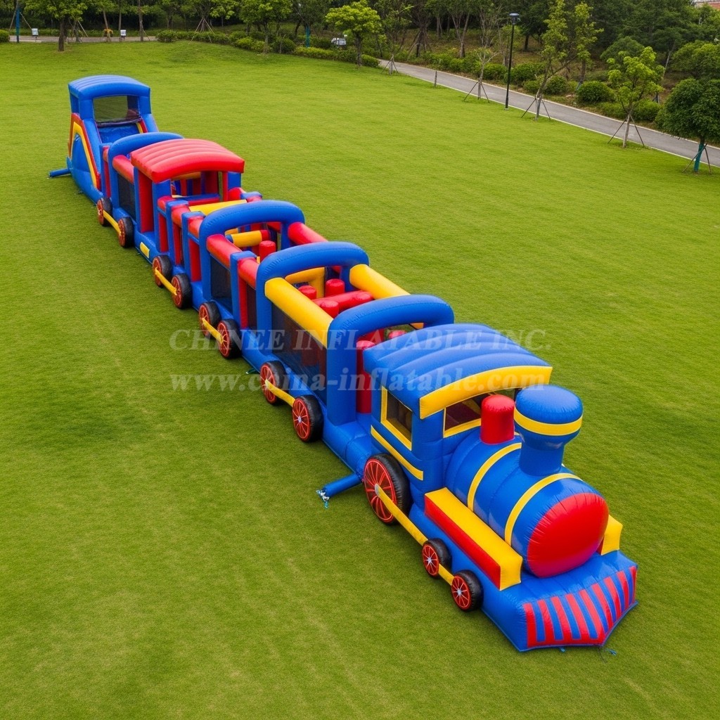 T7-4035 Train Theme Inflatable Obstacle Course