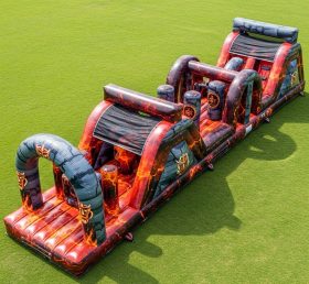 T7-4051 Volcano Theme Inflatable Obstacle Course