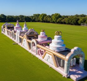 T7-4055 Weddings Theme Inflatable Obstacle Course