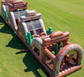 T7-4066 Wild West Theme Inflatable Obstacle Course