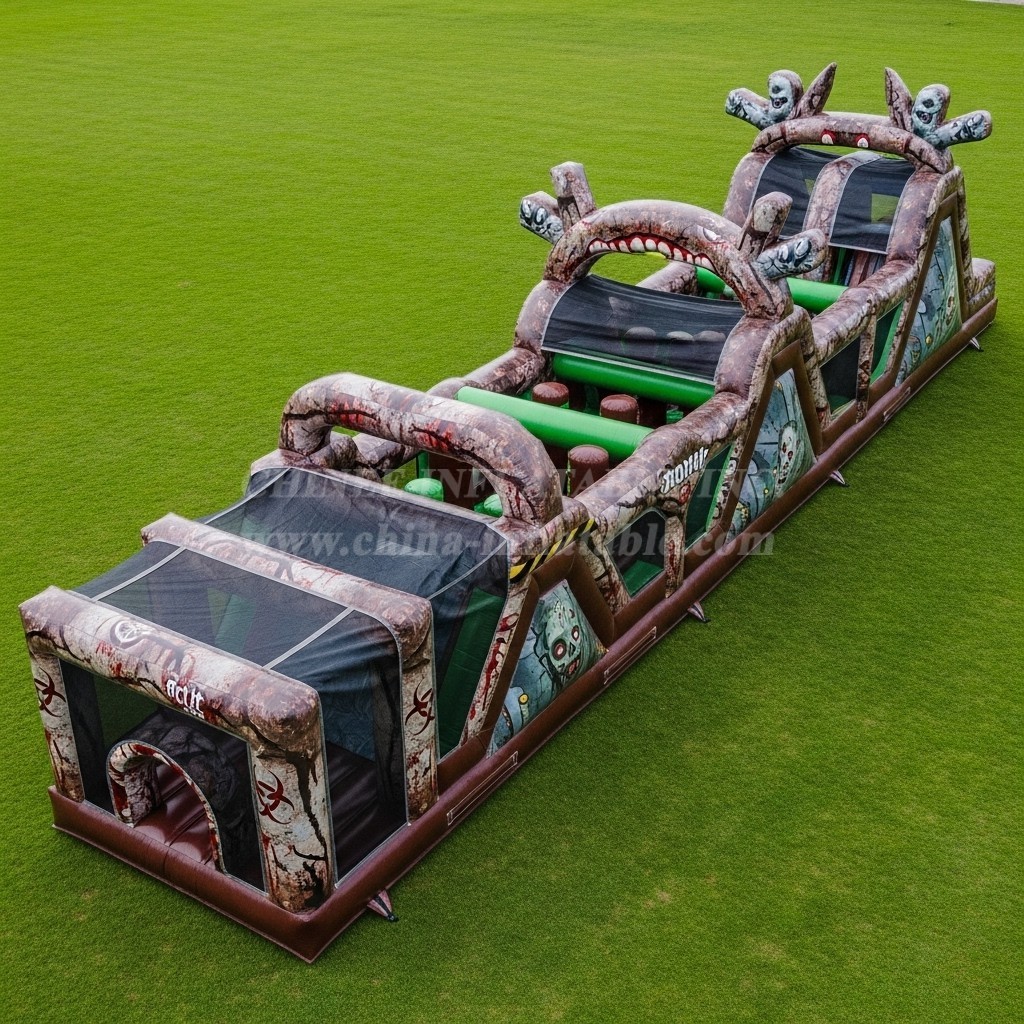 T7-4085 Zombie Theme Inflatable Obstacle Course