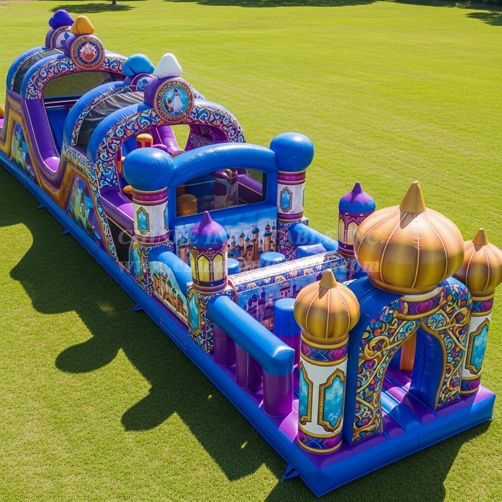 T7-4087 Aladdin Theme Inflatable Obstacle Course