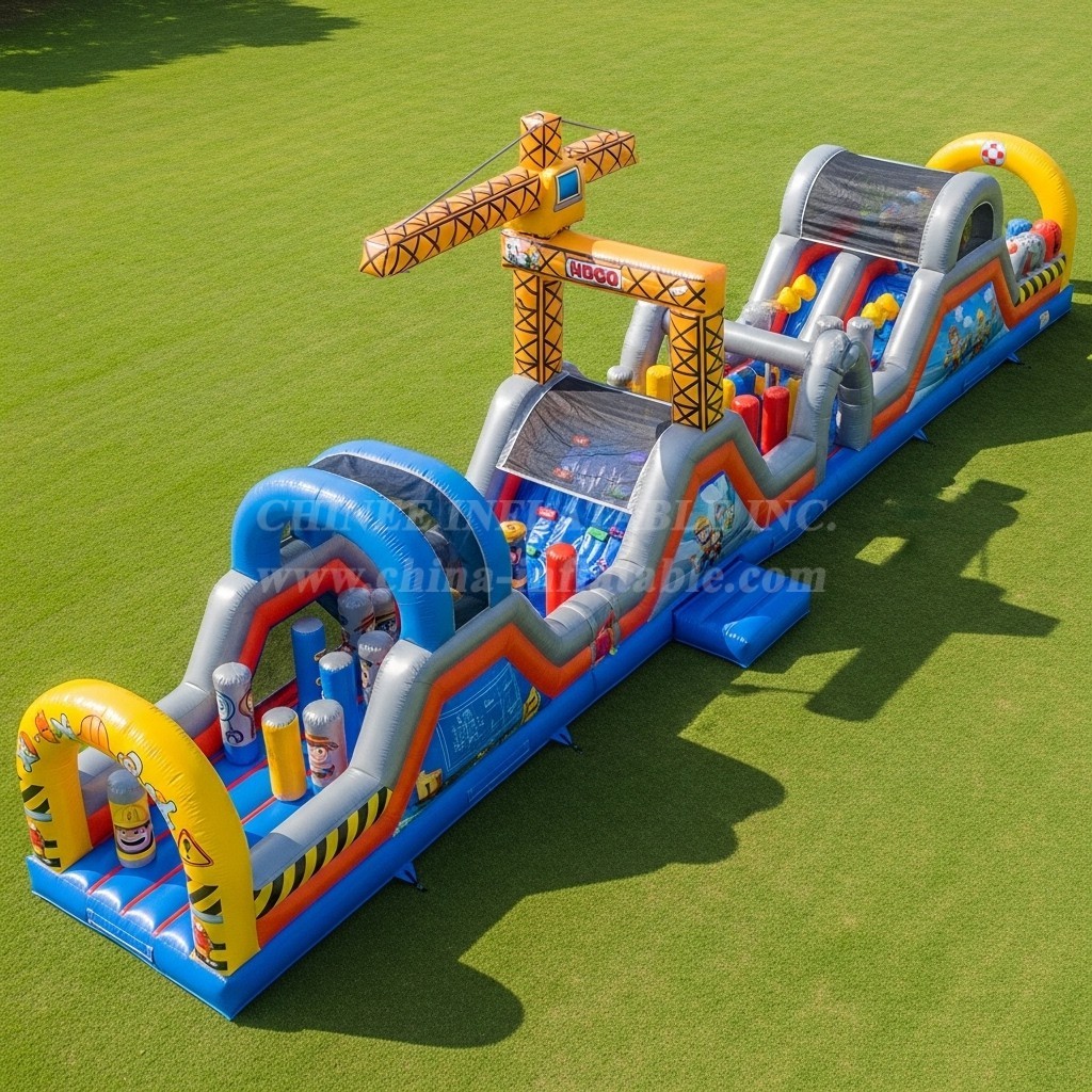 T7-4129 Bob the Builder Theme Inflatable Obstacle Course