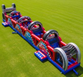 T7-4141 Cars Theme Inflatable Obstacle Course
