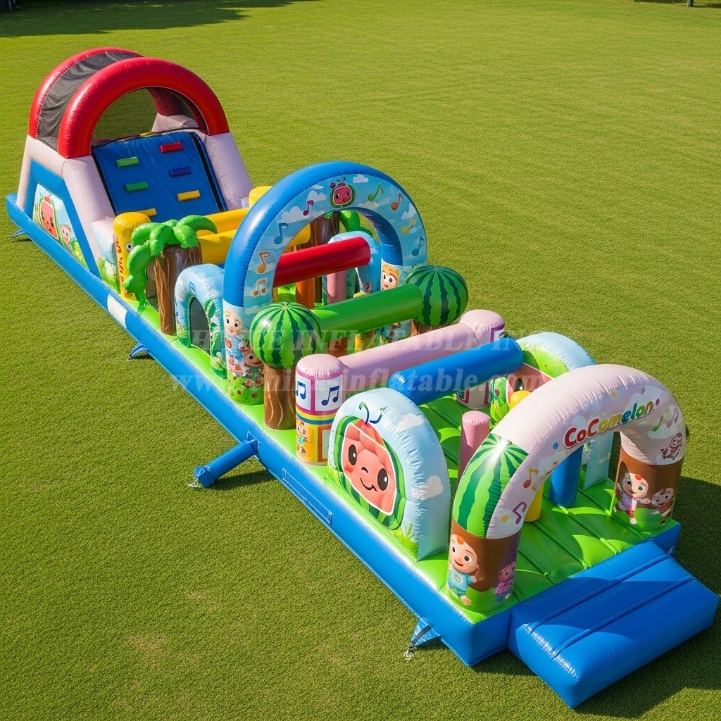 T7-4147 Cocomelon Theme Inflatable Obstacle Course