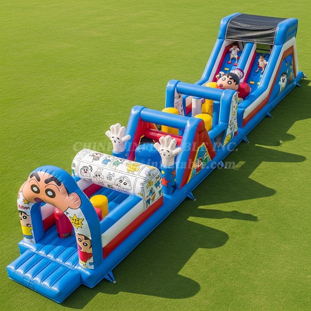 T7-4149 Crayon Shin Chan Theme Inflatable Obstacle Course