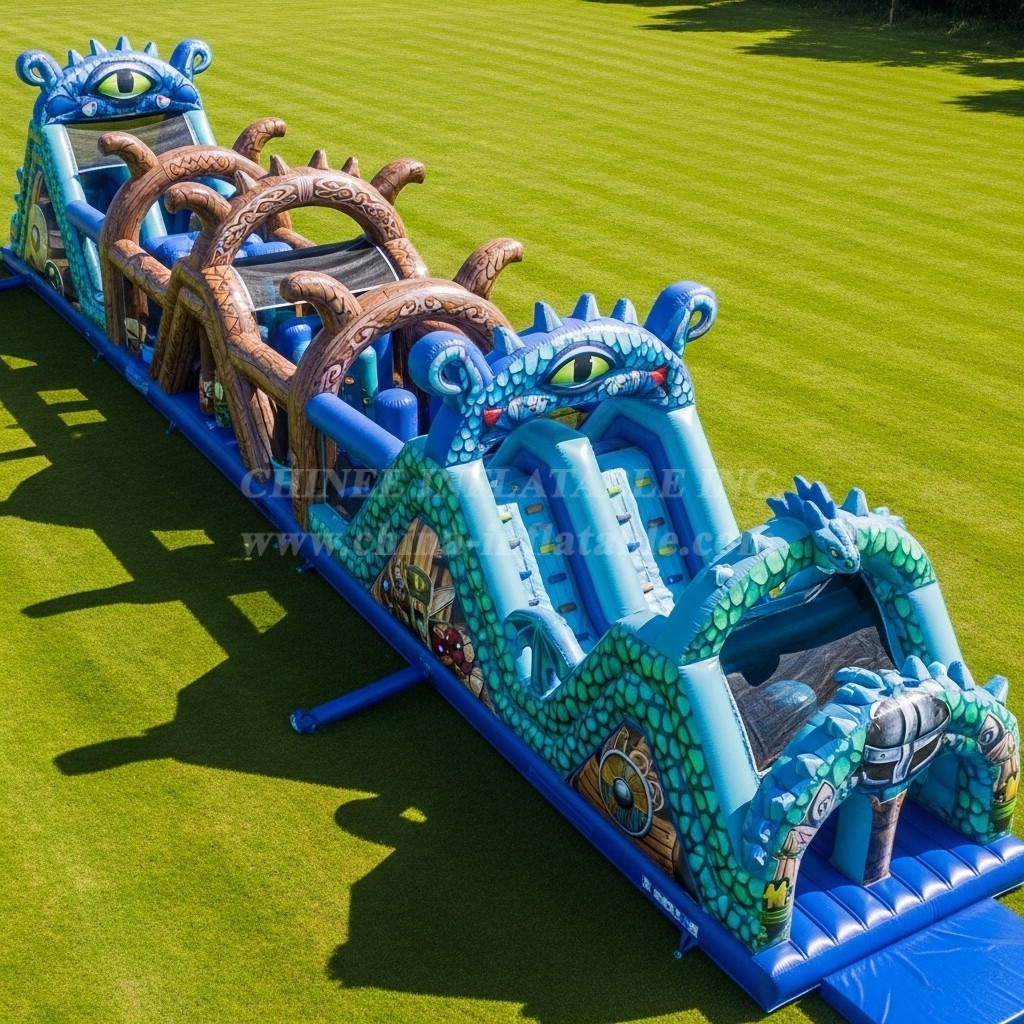 T7-4202 How to Train Your Dragon Theme Inflatable Obstacle Course