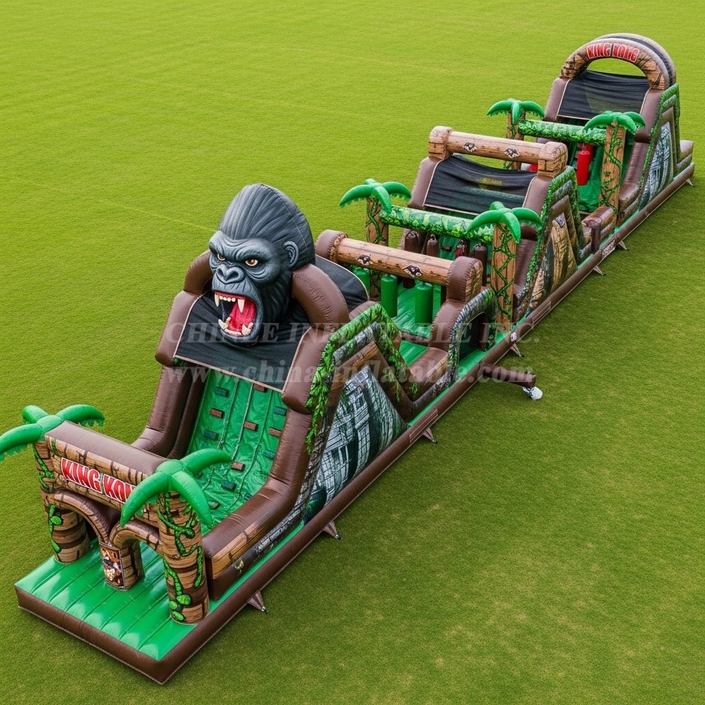 T7-4207 King Kong Theme Inflatable Obstacle Course