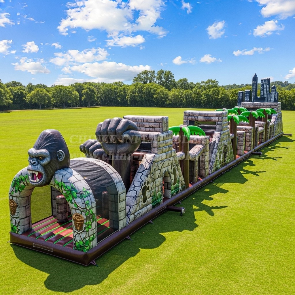 T7-4208 King Kong Theme Inflatable Obstacle Course