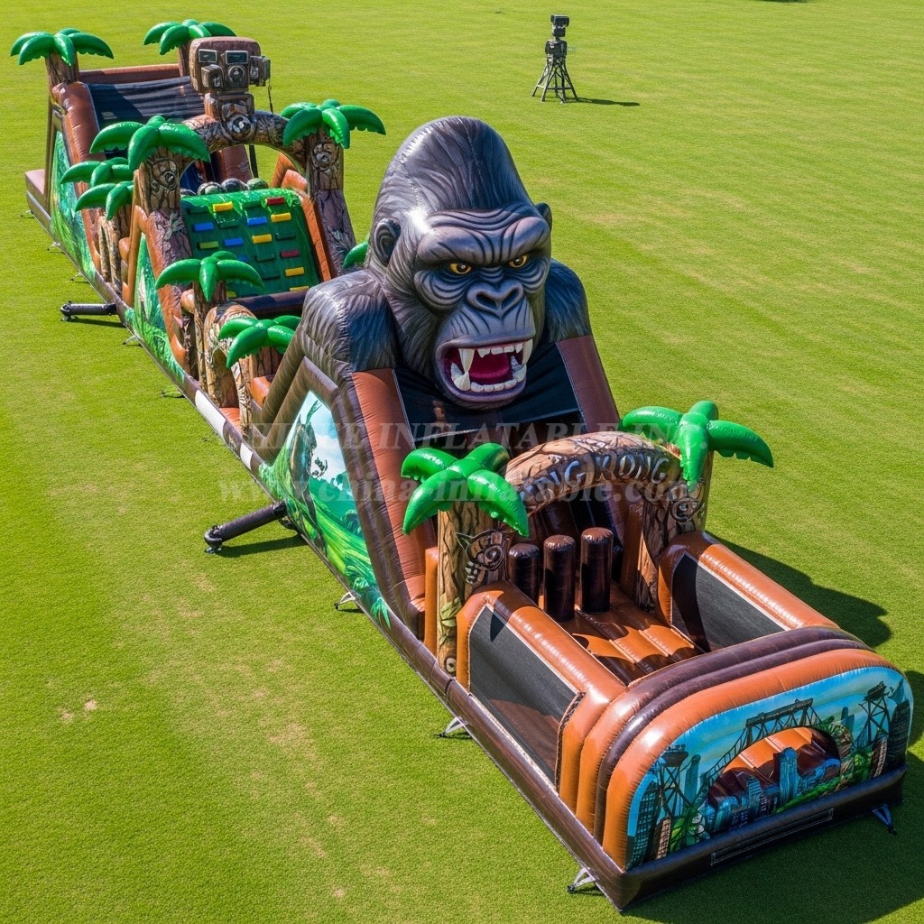 T7-4209 King Kong Theme Inflatable Obstacle Course