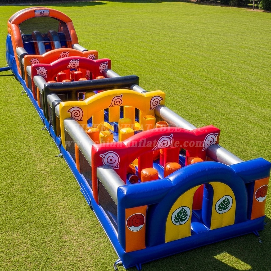 T7-4278 Naruto Theme Inflatable Obstacle Course