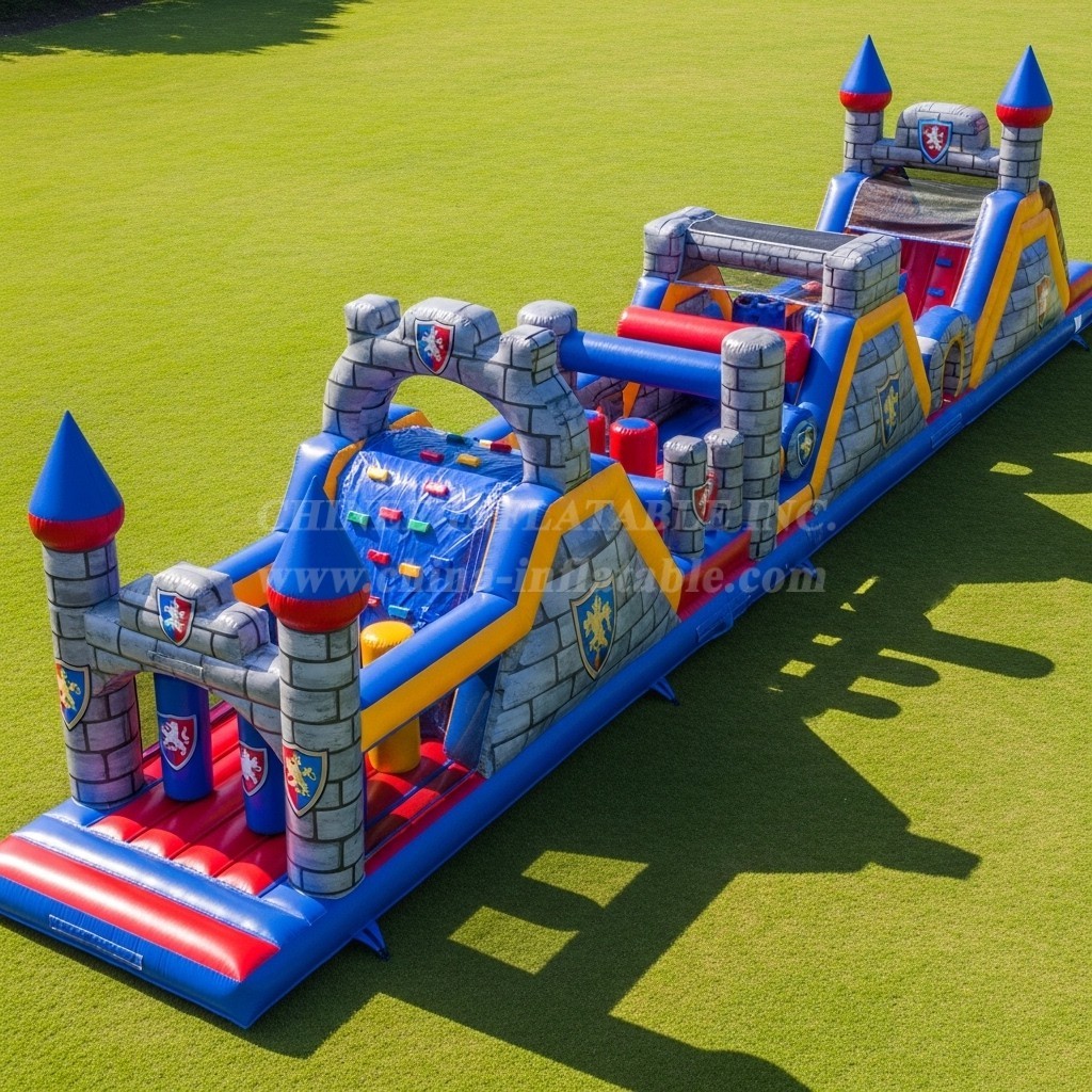 T7-4281 Nella Knight Theme Inflatable Obstacle Course