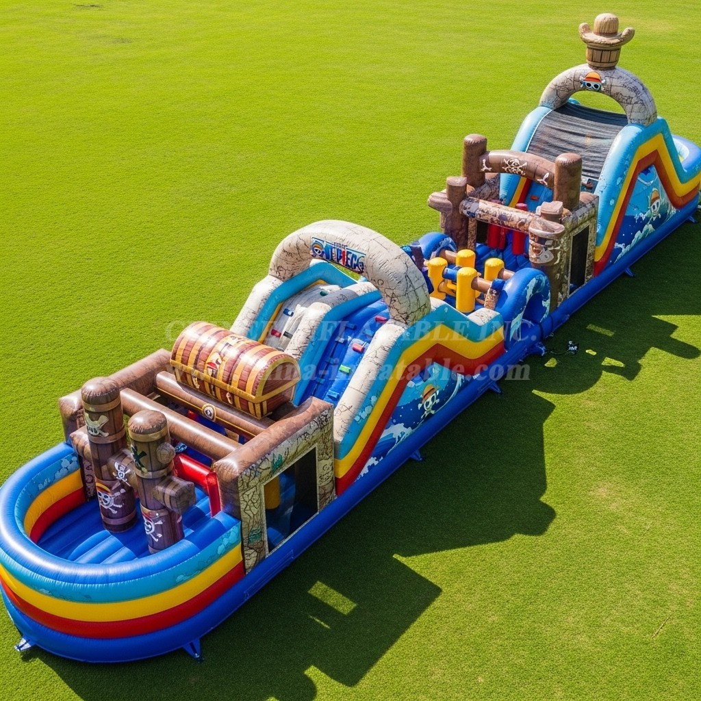 T7-4289 One Piece Theme Inflatable Obstacle Course
