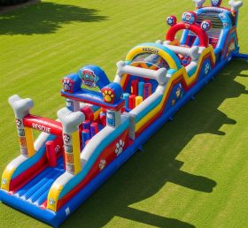 T7-4295 Paw Patrol Theme Inflatable Obstacle Course