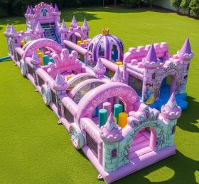 T7-4326 Princess Parties Theme Inflatable Obstacle Course