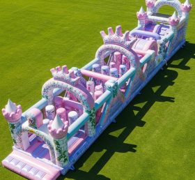 T7-4327 Princess Parties Theme Inflatable Obstacle Course