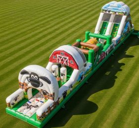 T7-4343 Shaun the Sheep Theme Inflatable Obstacle Course