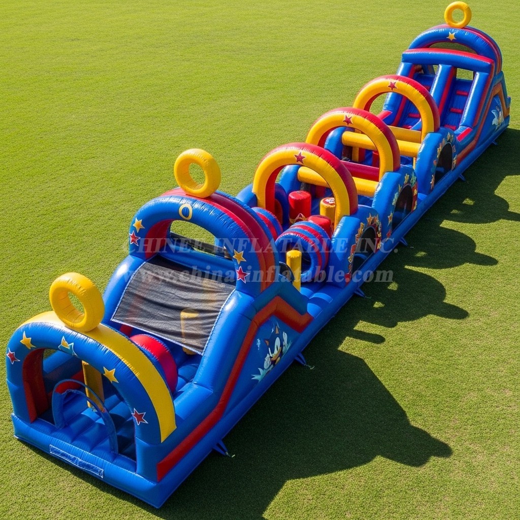 T7-4361 Sonic Theme Inflatable Obstacle Course