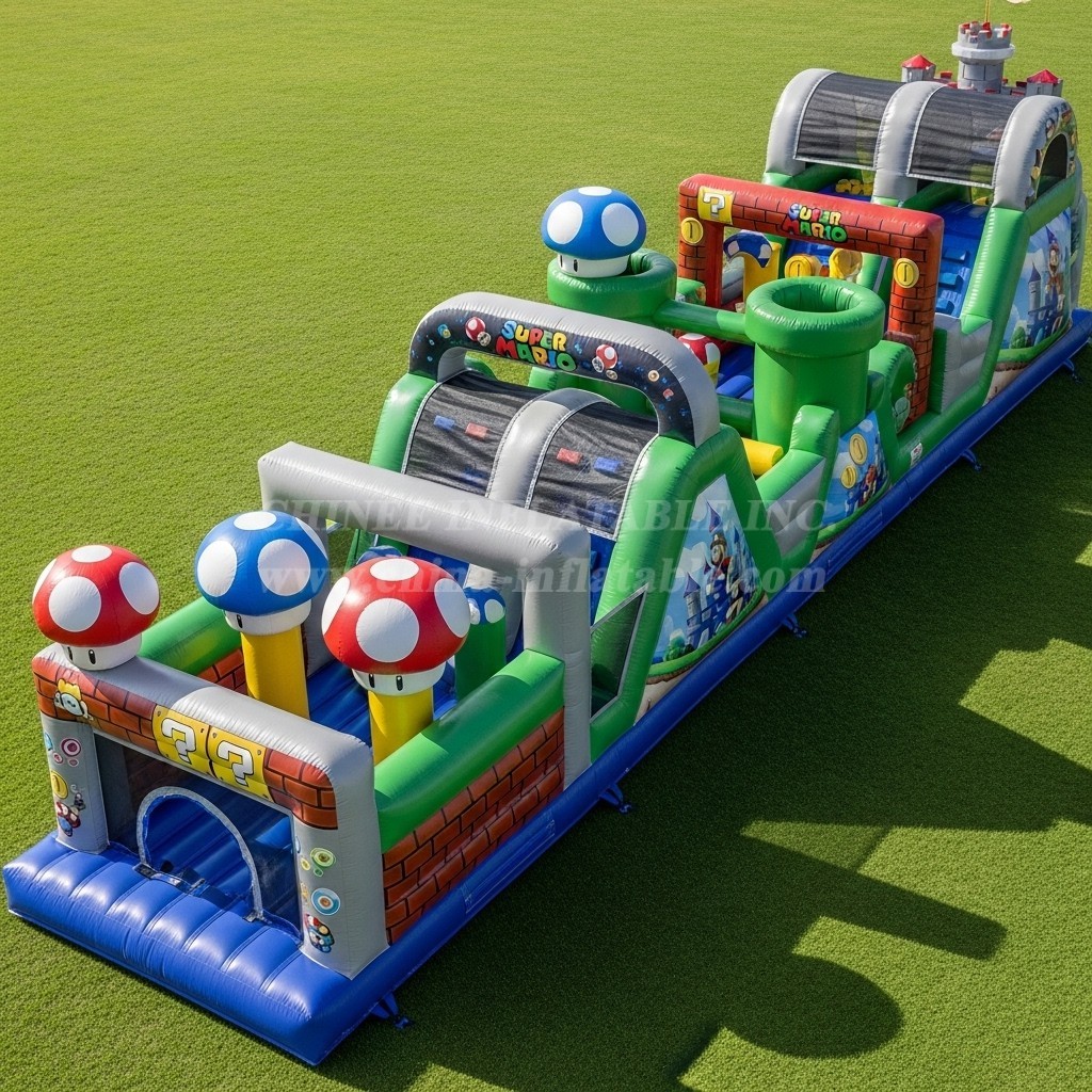 T7-4385 Super Mario Theme Inflatable Obstacle Course