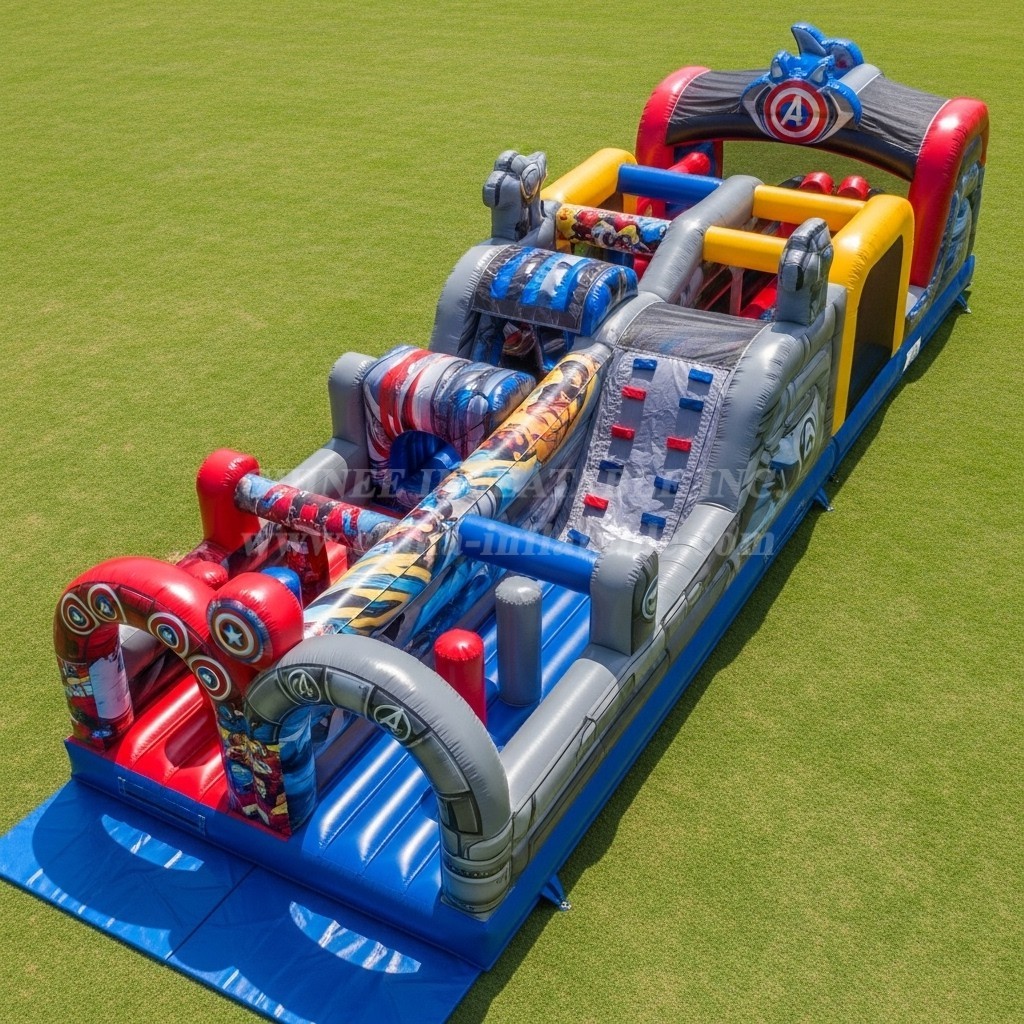 T7-4395 The Avengers Theme Inflatable Obstacle Course