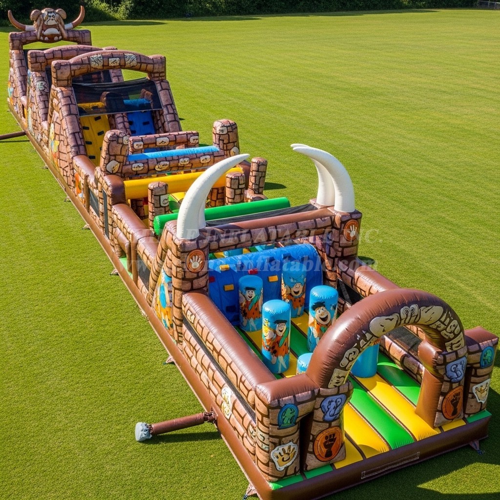 T7-4400 The Flintstones Theme Inflatable Obstacle Course