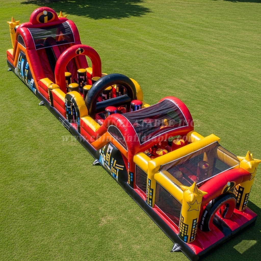 T7-4406 The Incredibles Theme Inflatable Obstacle Course
