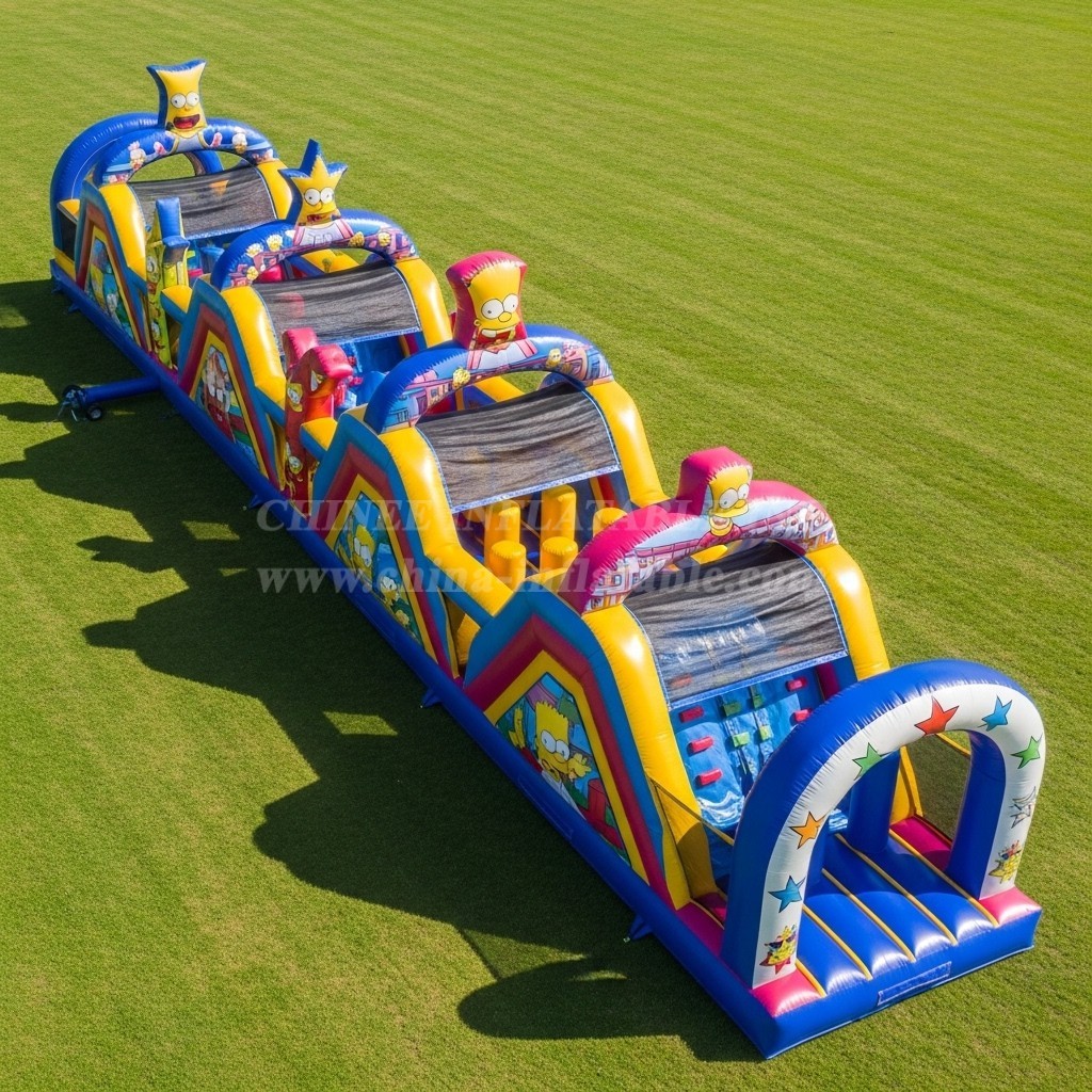 T7-4414 The Simpsons Theme Inflatable Obstacle Course