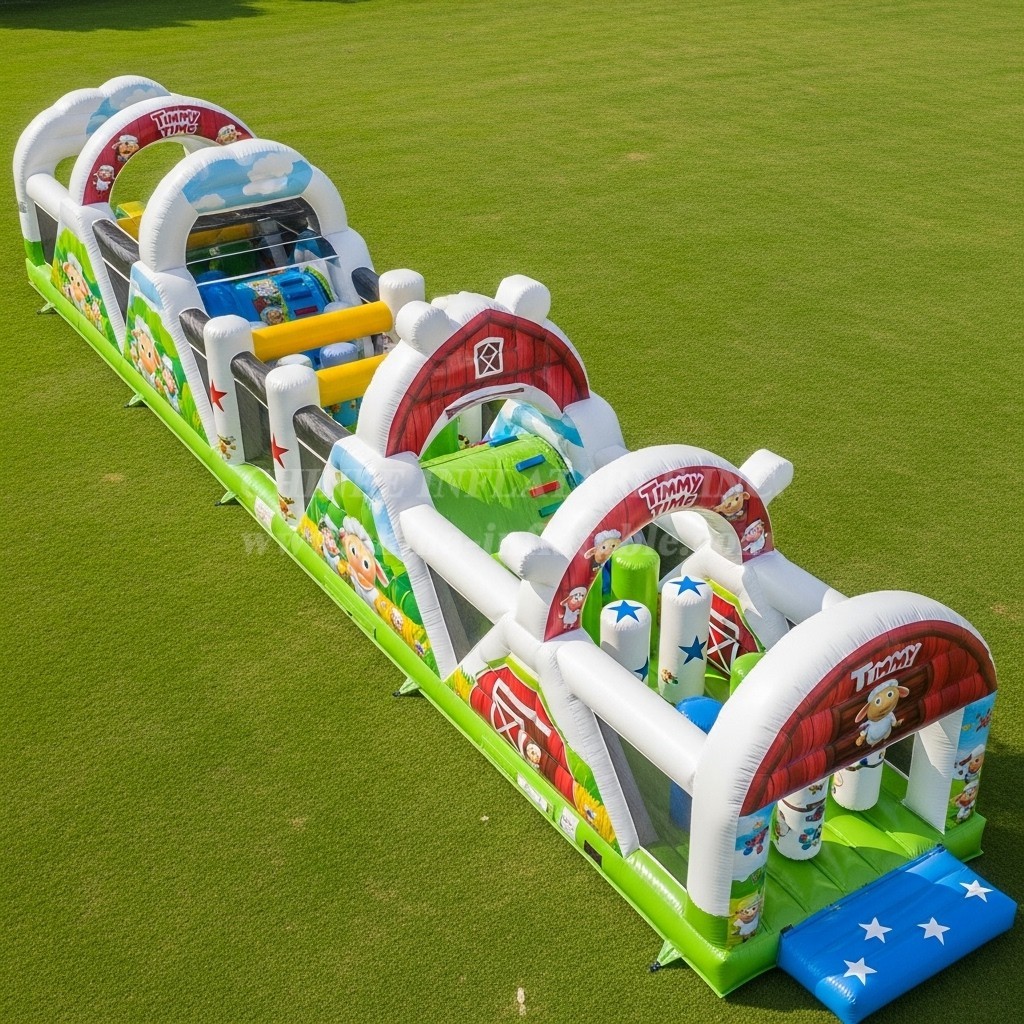 T7-4433 Timmy Time Theme Inflatable Obstacle Course