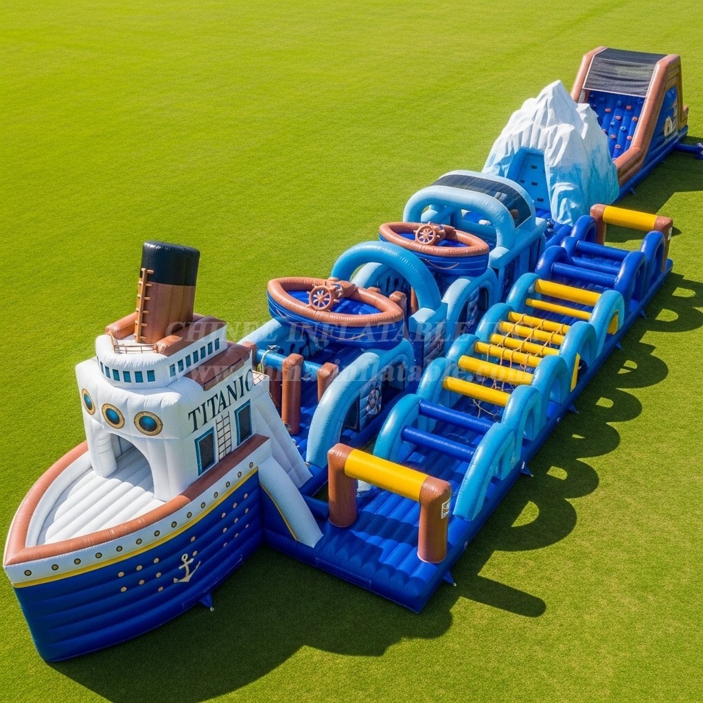 T7-4441 Titanic Theme Inflatable Obstacle Course