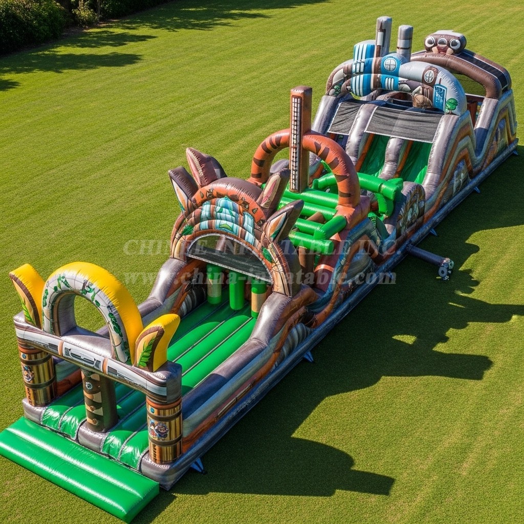 T7-4471 Zootopia Theme Inflatable Obstacle Course