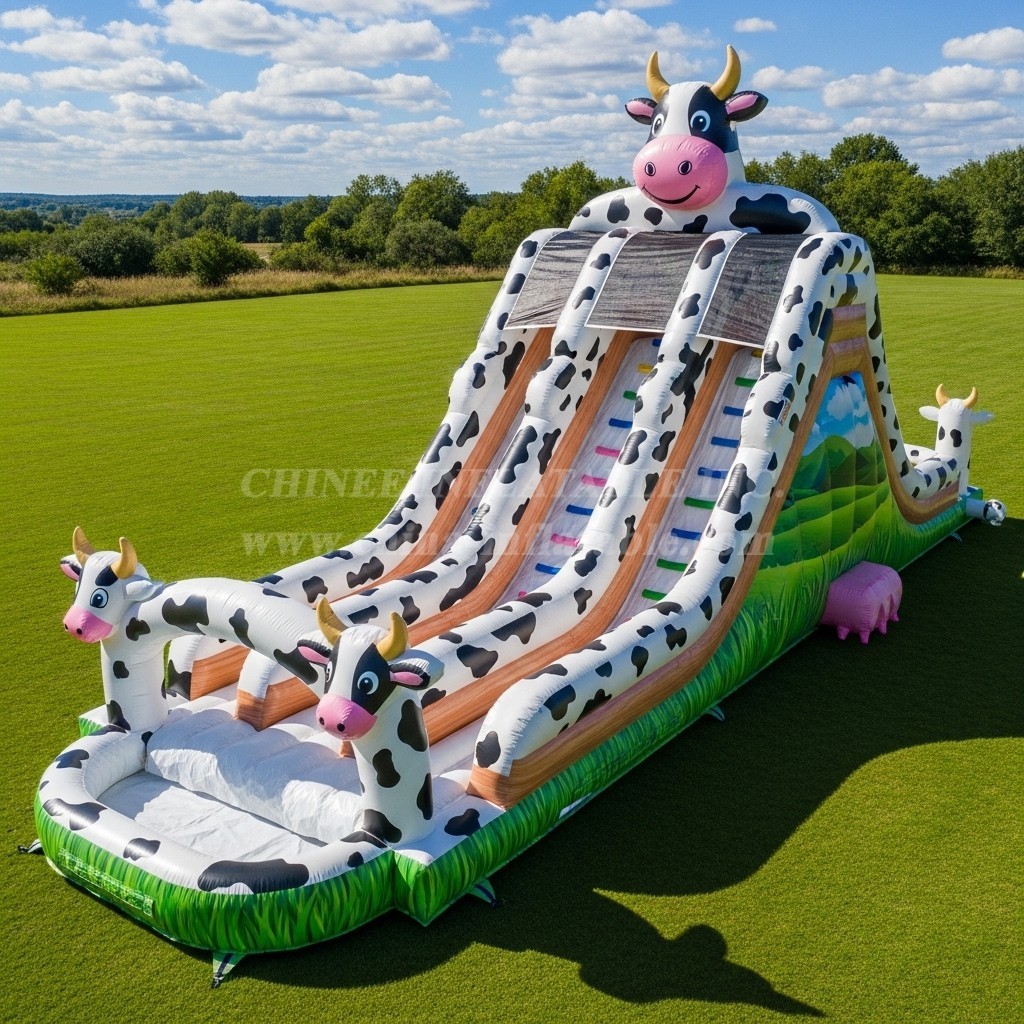 T8-5402 Cow Theme Inflatable Water Slide