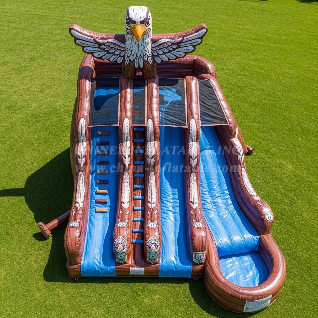 T8-5443 American Indian Theme Inflatable Water Slide